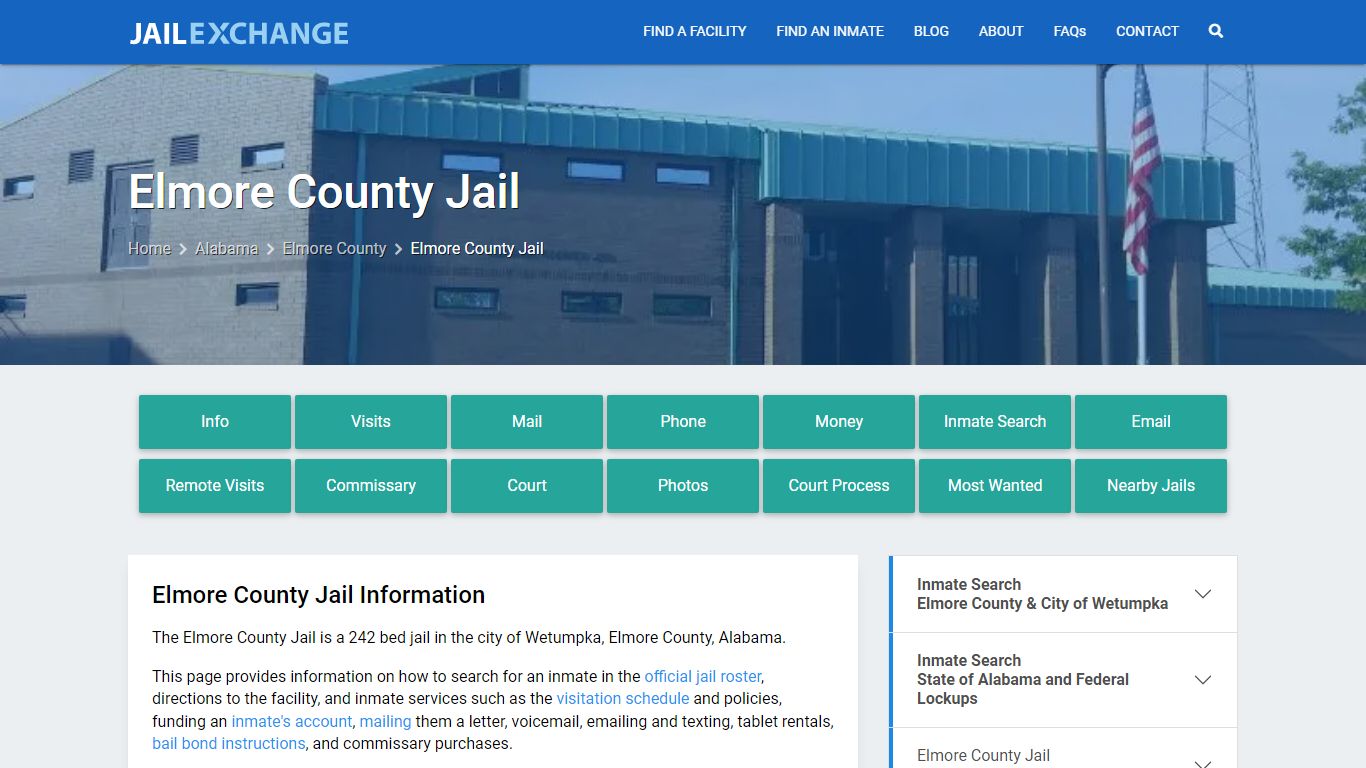 Elmore County Jail, AL Inmate Search, Information